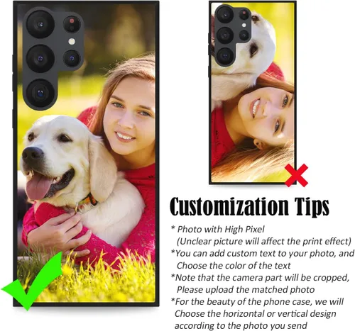 Miniatura 3 de Funda personalizada para Samsung Galaxy S23 Ultra con nombre de foto y texto - Funda suave y fina para teléfono móvil S 23 Ultra (negra) de 6.8