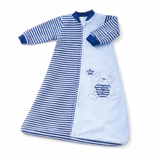 Miniatura 12 de Saco de dormir para bebé, manta de manga larga de terciopelo de algodón para niñas y niños pequeños, rosa, cremallera de 2 vías, sensación de Rosado