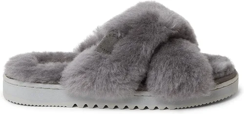 Miniatura 5 de Fireside by Dearfoams Women's Newcastle Crossband All Over Shearling Easy onOff Slide Slipper