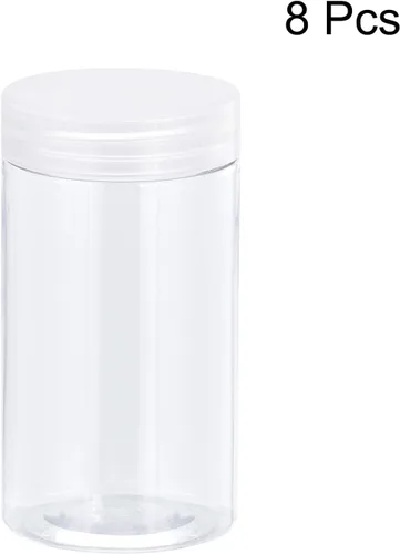 Miniatura 3 de uxcell Tarros redondos de plástico con tapa superior transparente de rosca, 5 onzas/5.1 fl oz, recipientes vacíos transparentes de boca ancha