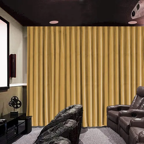 Miniatura 26 de cololeaf Panel de cortinas opacas de terciopelo con forro para cine en casa, cortina de ganchos planos para barra transversal o pista, 100 pulgadas