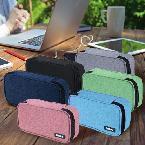 Miniatura 7 de Chelory Estuche para Lápices de Gran Capacidad, Bolsa Grande para Lápices, Estuche para Bolígrafos, Porta Lápices y Marcadores, Bolsa