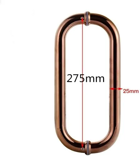 Miniatura 5 de WANLIAN Hardware - Tirador tubular de puerta de ducha de 8 pulgadas para puertas de ducha sin marco, con arandelas (manija de 8 pulgadas) (Gery)
