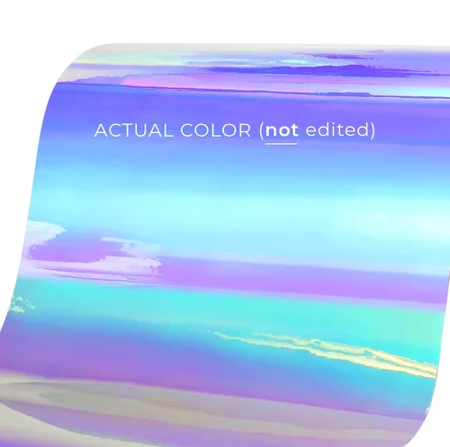 VViViD DECO65 - Rollo de vinilo adhesivo holográfico de unicornio de alto brillo de ópalo azul a morado para máquinas troqueladoras y trazadoras (3
