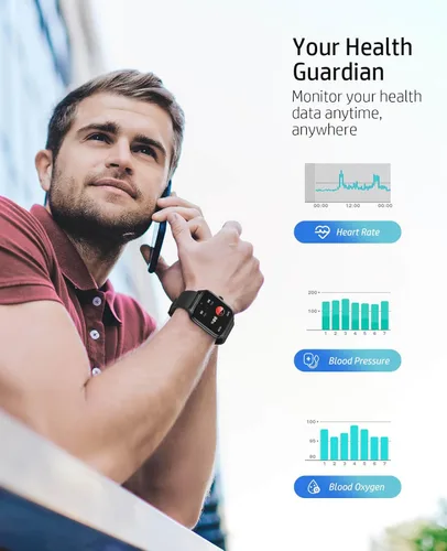 Miniatura 2 de Reloj inteligente para hombres y mujeres, reloj GPS de 1.96 pulgadas con más de 120 modos deportivos, presión arterial/frecuencia cardíaca/oxígeno