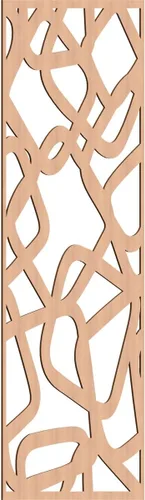 Miniatura 160 de Acme Paneles de pared decorativos de madera con calado, 9 3/8 pulgadas de ancho x 24 3/8 pulgadas de alto x 1/4 de alto, roble rojo
