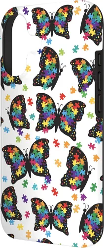 Miniatura 2 de Funda con patrón de rompecabezas de mariposa para iPhone 17