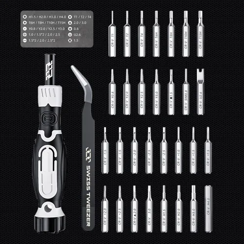 Miniatura 2 de Juego de destornilladores pequeños 32 en 1, kit de herramientas de reparación profesional para teléfono, portátil, PC, cámara, consola