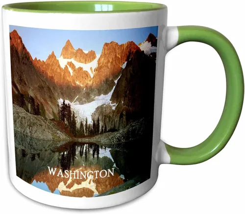 Miniatura 10 de 3dRose Lake Ann Washington State - Taza de dos tonos (11 onzas), color negro