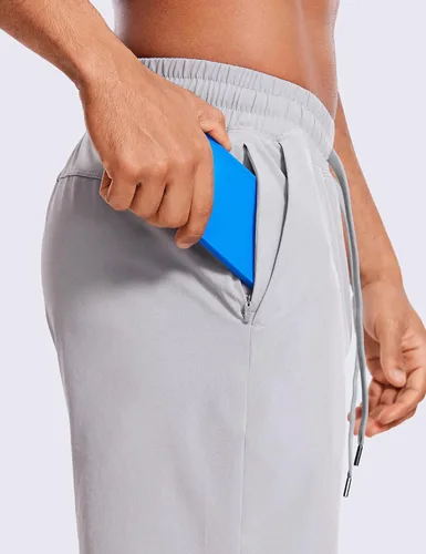 Miniatura 4 de CRZ YOGA Pantalones cortos de entrenamiento sin forro para hombre, 9 pulgadas, secado rápido, para correr, deportes, atletismo, gimnasio