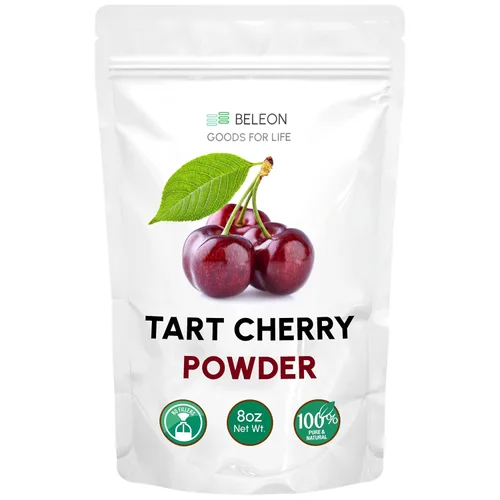 Polvo de cereza ácida 8 oz - Polvo puro 100% natural para jugo, té, batidos, horneado, bebidas, rico en antocianinas