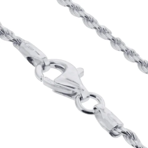 Miniatura 3 de Gem Avenue Tobillera de plata de ley 925 para mujer con un cierre seguro de langosta y cadena de pie de cuerda de 0.069 pulgadas, elige entre
