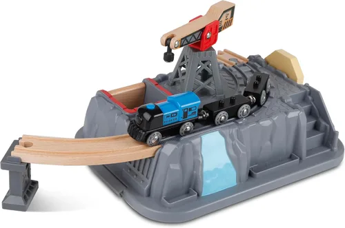 Miniatura 8 de Hape Conjunto Railway Bucket Builder Juguete de Tren de Madera Multicolor de 50 Piezas, Kit de Construcción para Niños