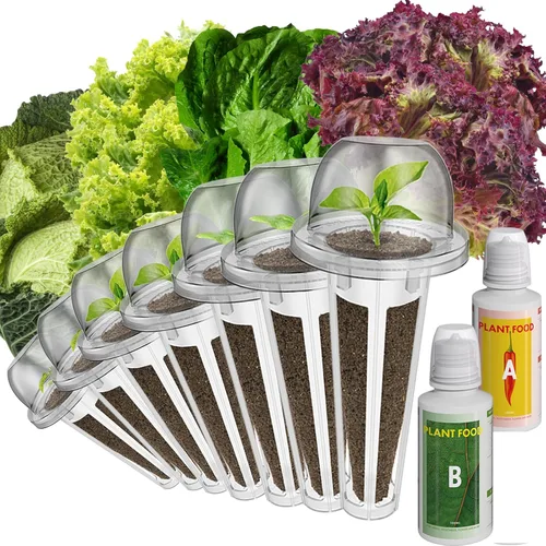 Miniatura 9 de Kit de semillas de frutas Inbloom para AeroGarden, Ahopegarden, GARDENCUBE, MUFGA, sistema de cultivo hidropónico iDoo, 7 cápsulas