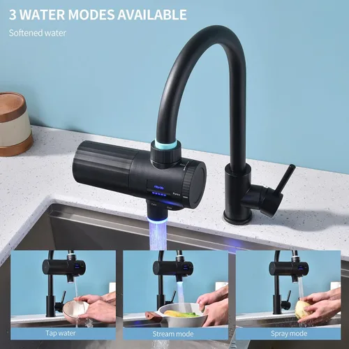 Miniatura 5 de HOMELODY 3.0 Filtro de agua para fregadero - Filtro de agua de montaje en grifo con pantalla LED mejorada, 3000-4000L. Filtro de agua de grifo