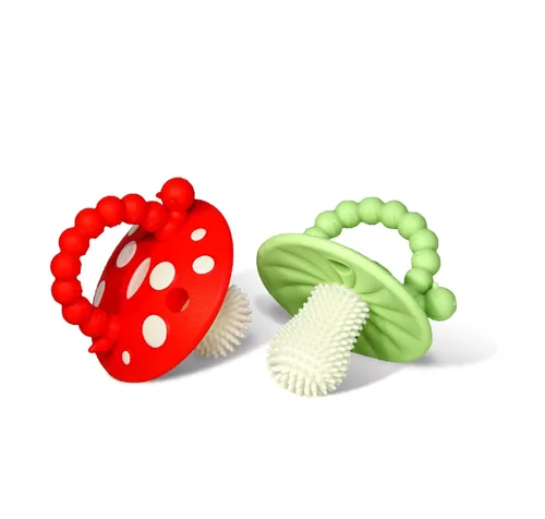 Miniatura 9 de RaZbaby Juguete mordedor de silicona suave para bebés de 3 meses y bebé, masajeador, cerdas para aliviar la dentición, alivia las encías doloridas