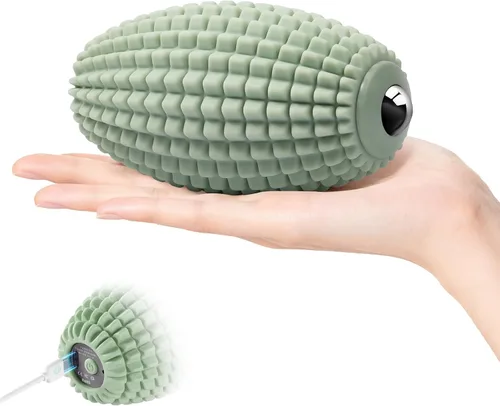 Miniatura 11 de Pelota de masaje vibratoria para recuperación muscular, bola de masaje miofascial de silicona, alivio de fascitis plantar, liberación de cadera