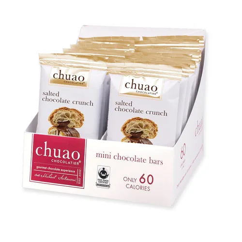 Miniatura 17 de Chuao Chocolatier Barras de Chocolate Negro Picante Maya Chocolate Artesanal Gourmet de Canela y Cayena Sin Conservantes Paquete de 24