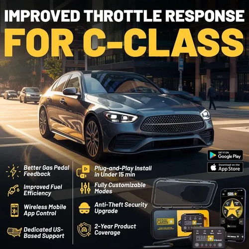 Miniatura 2 de PEDAL COMMANDER para Mercedes Benz Clase C 2008-2021 Controlador de Respuesta del Acelerador - Compatible con W204 W205, C300, C43 AMG, C63 AMG