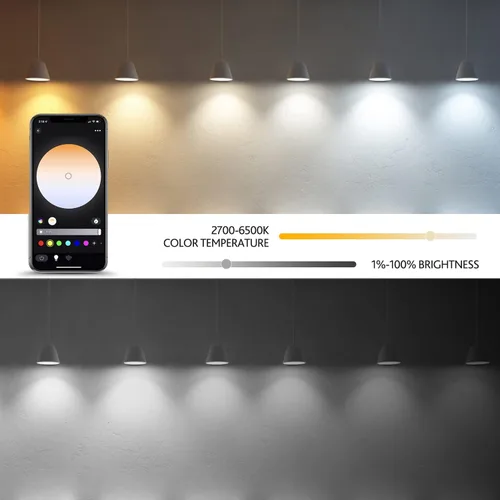 Miniatura 5 de Bombillas inteligentes, bombilla LED regulable que cambia a todo color, compatible con Alexa y Google Assistant, certificado UL FCC, WiFi de 2.4