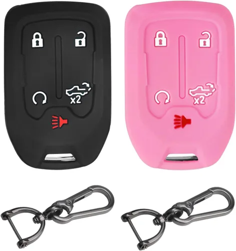 Miniatura 10 de MILD EAST 2 piezas de fundas de llave inteligente de silicona para 2025 2024 2023 2022 2021 2020 GMC Sierra 1500 2500HD 3500HD y Chevy Chevrolet