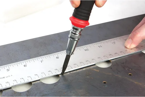 Miniatura 2 de Performance Tool Punzón central automático W7550 HD - Herramienta precisa y duradera para marcar y perforar materiales, negro