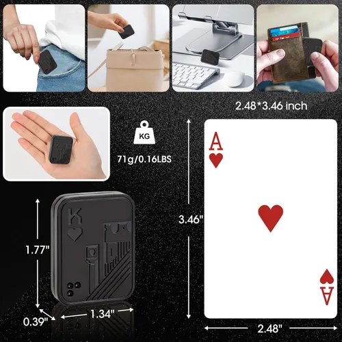 Miniatura 3 de Paquete de 2 juguetes para ansiedad, tarjeta magnética de metal háptico, tarjeta de póquer deslizante, juguetes EDC para adultos, aliviar el estrés