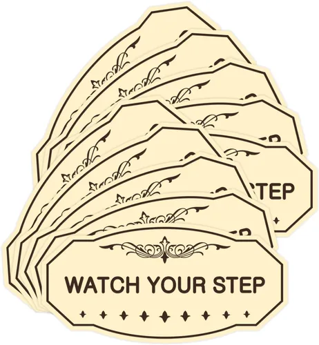 Miniatura 42 de Signs ByLITA Victorian Watch Your Step - Letrero de pared o puerta Material duradero y fácil instalación Señalización de seguridad (negro)