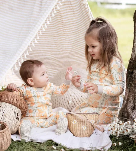Miniatura 3 de Burt's Bees Baby - Pijama para niña, con cremallera delantera y pies cerrados antideslizantes, de algodón orgánico 100%, para niñas pequeñas