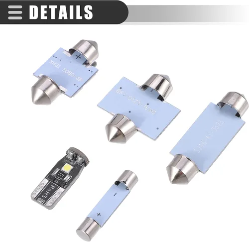 Miniatura 7 de Motoforti Juego de bombillas LED universales T10, bombillas LED de repuesto para interiores, bombillas de repuesto de 24/30/31/31.5/1.575 in