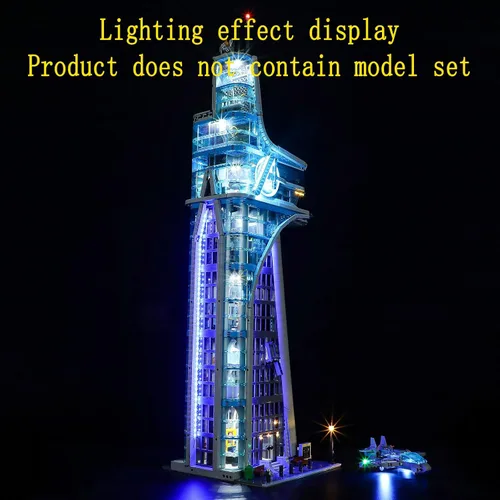 Miniatura 4 de GEAMENT Kit de luces LED compatible con Lego Avengers Tower 76269 (juego de modelos no incluidos)