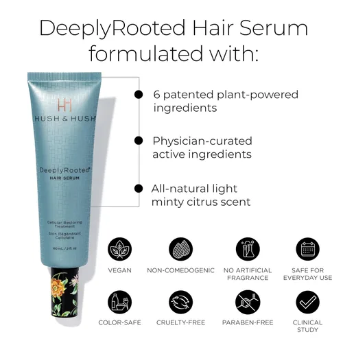 Miniatura 2 de Hush & Hush DeeplyRooted Hair Serum - Tratamiento restaurador celular para cabello fino y envejecido, productos para el cuidado del cabello a base