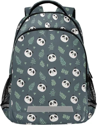 MNSRUU Mochila escolar con correa para el pecho, linda mochila de unicornio para laptop, mochila de senderismo de viaje para niños y niñas, Panda