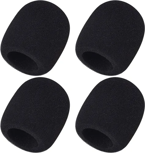 Parabrisas estilo bola de espuma de lujo, paquete de 4 | Negro (WS-4 BK)