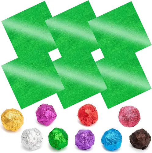 Miniatura 17 de Envolturas de caramelo de papel de aluminio – Papel de regalo de chocolate, 300 piezas, envoltorio de barra de chocolate casera, embalaje