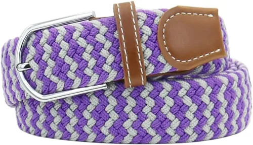 Miniatura 36 de Mixed Color Woven Stretch Braided Belts for Men and Women Fashion Elastic Belts
