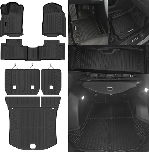 Miniatura 73 de Alfombrillas de piso Naibeve para Ford Edge 2015 2016 2017 2018 2019 2020 2021 2022 2023 2024 2025 - Ajuste personalizado para todo clima