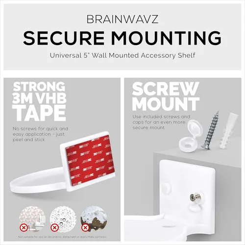 Miniatura 6 de BRAINWAVZ Soporte flotante redondo de 5 pulgadas para cámaras de seguridad, monitores de bebé, altavoces, plantas, juguetes y más, soporte universal