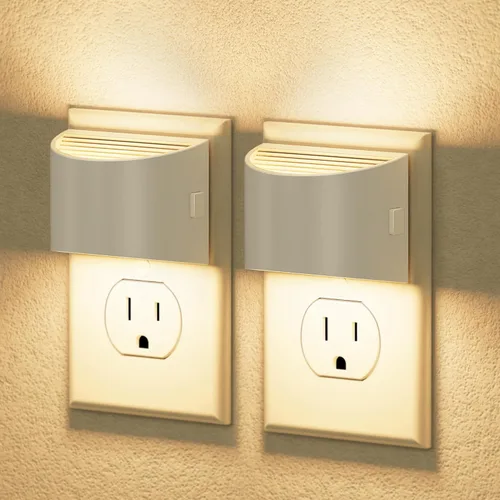 Miniatura 16 de JandCase Luz nocturna, luces nocturnas automáticas enchufables a la pared, paquete de 2 luces nocturnas modernas con sensor de luz automática, luz