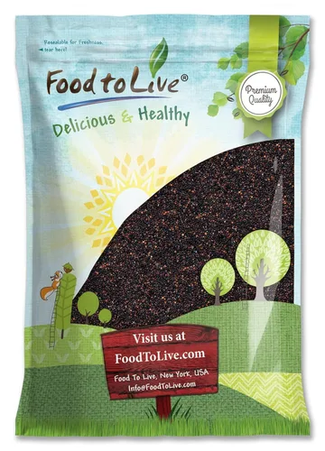 Miniatura 7 de Quinua negra, 3 libras – grano entero, crudo, vegano, comida de sirtfood, a granel. Fácil de cocinar. Buena fuente de fibra, proteínas a base
