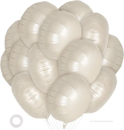 Miniatura 17 de 20 globos redondos negros, globos redondos de aluminio de 18 pulgadas, globos redondos gigantes de helio de Mylar para fiestas de cumpleaños, baby