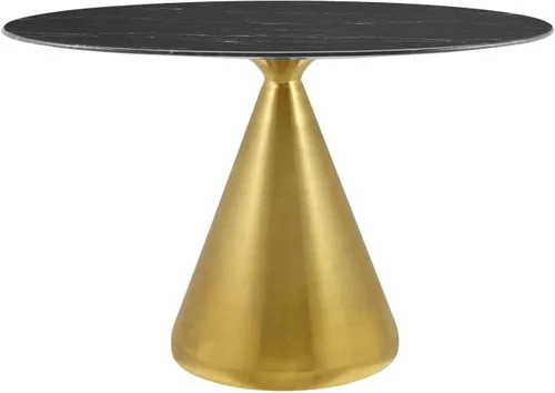 Miniatura 29 de Modway Tupelo - Mesa de comedor cuadrada de 28 pulgadas, color dorado y blanco