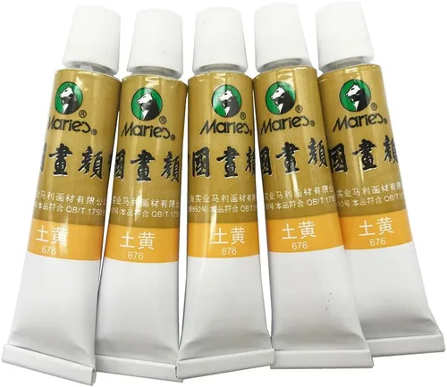 Miniatura 11 de Easyou Dibujo de acuarela de tubos de color de pintura china de gran tamaño de Marie's 0.4 fl oz* 5pcs No. 302 Scarlet