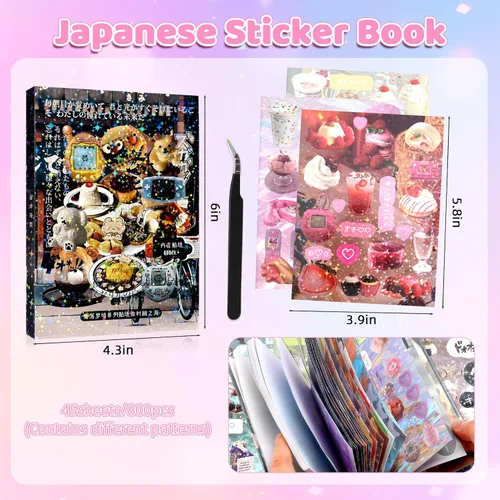 Miniatura 6 de 800 calcomanías japonesas Kawaii Heisei Retro para diario de adultos, Y2k, lindas calcomanías para álbumes de recortes, calcomanías estéticas