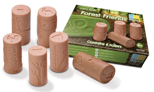 Miniatura 6 de Yellow Door Let's Roll, Forest Friends Rollers, juego de 6