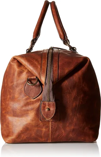 Miniatura 3 de FRYE Bolso de lona Logan Overnight para hombre, Coñac