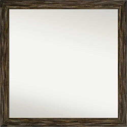 Miniatura 287 de Amanti Art Espejo de baño marrón para sobre el fregadero, 25 x 25 pulgadas, hecho a medida, espejo de tocador cuadrado marrón medio, marco de madera