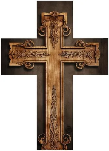 Miniatura 7 de JIBEVEYYI -Cruz de madera, decoración de pared cruzada, cruces decorativas para la pared, cruz religiosa decoración del hogar, cruz de pared