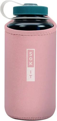 Miniatura 214 de Sok It BotlSok Funda para botella de agua con cubierta de neopreno aislante (Floral abstracto, se ajusta a CamelBak o Nalgene de 12 onzas)