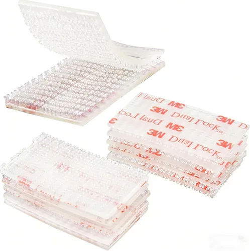 Miniatura 7 de Cinta de doble bloqueo de 2 pulgadas x 4 pulgadas, 4 piezas, cinta de montaje resistente de doble bloqueo 3M, cinta entrelazable, cierre resellable